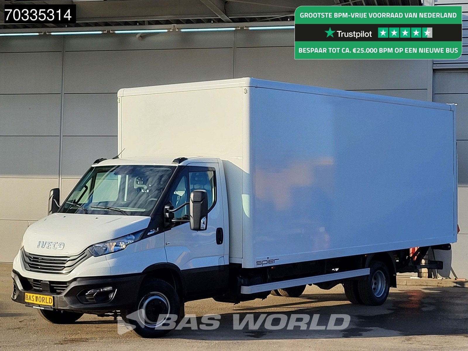 Iveco Daily 72C21 3.0L Automaat 210PK Laadklep 1000KG D'Holl, Automaat, Stof, Gebruikt, Euro 6