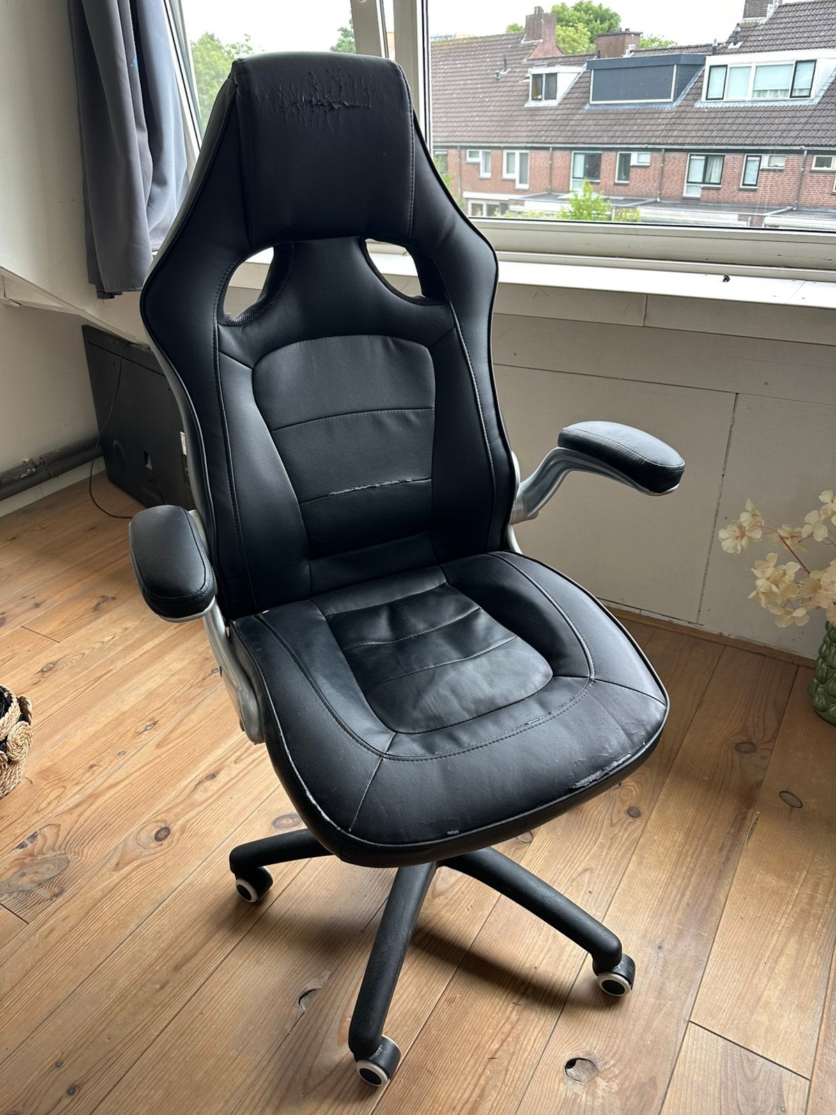 Game bureau stoel gratis, Huis en Inrichting, Bureaustoelen, Ophalen, Gebruikt, Zwart, Gaming bureaustoel