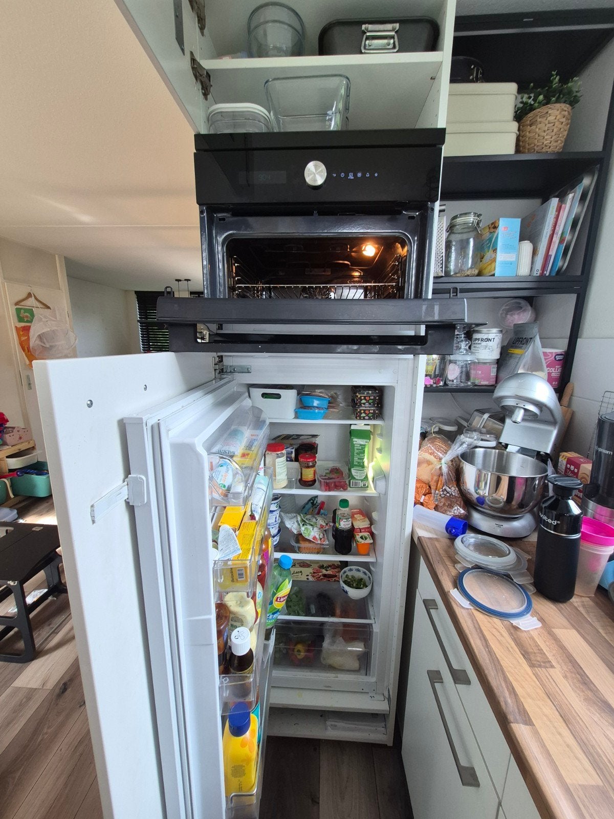 IKEA Keukenkast met Inbouw Oven en Koelkast, Ophalen, 200 liter of meer, 60 cm of meer, 160 cm of meer