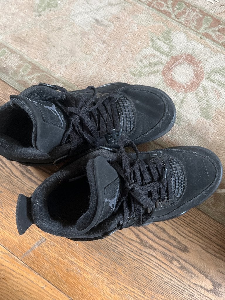 Jordan 4s black cats, Ophalen of Verzenden, Zo goed als nieuw, Zwart