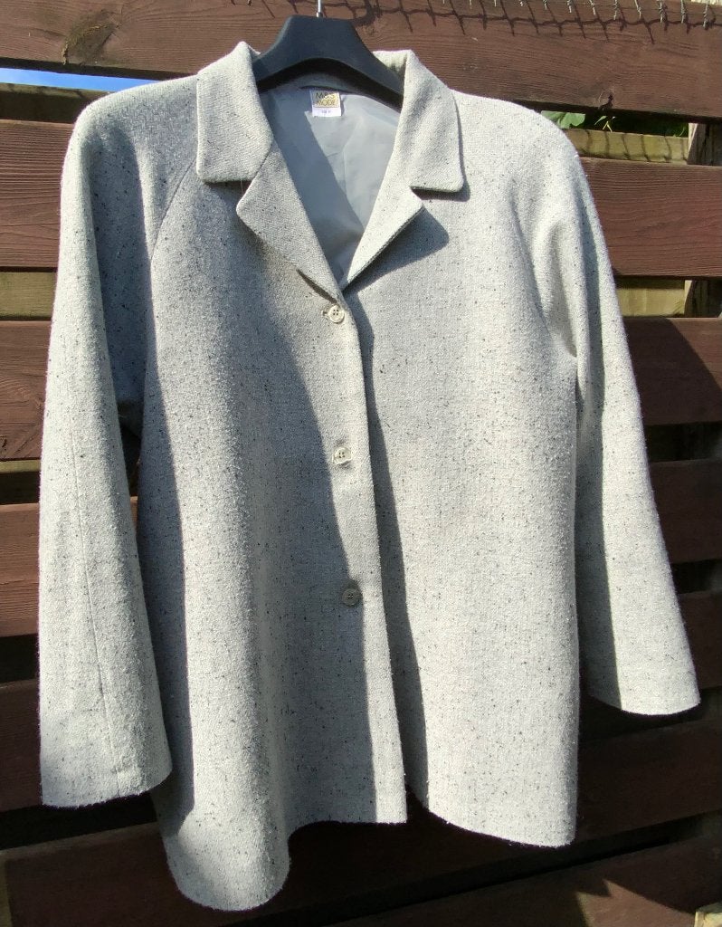 Vintage 90s jas maat 40 grijs, Maat 38/40 (M), Ophalen of Verzenden, MS Mode, Grijs