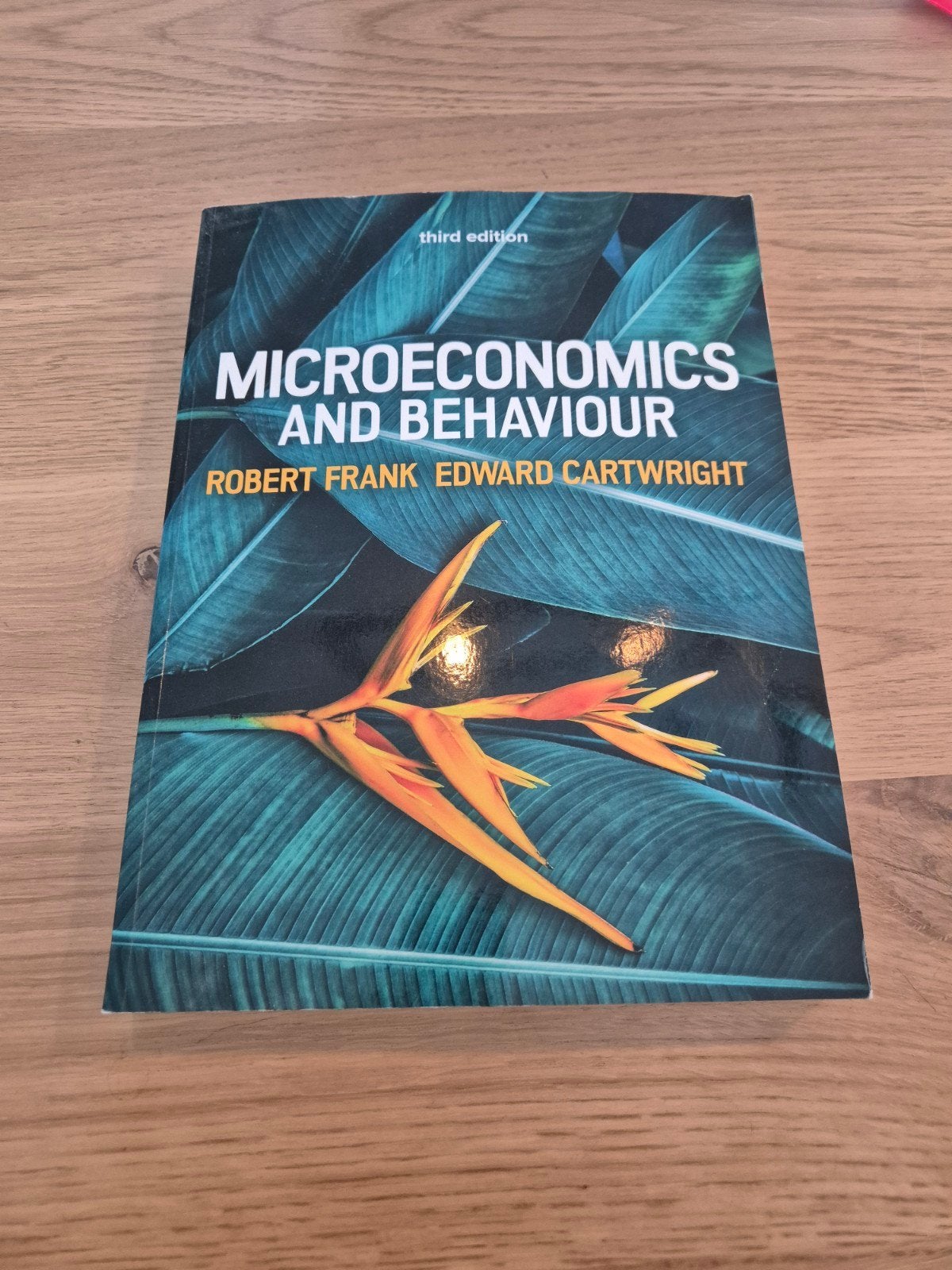 Microeconomics and Behaviour -  Frank Cartwright, Ophalen of Verzenden, Gamma, Robert Frank, Edward Cartwright, WO