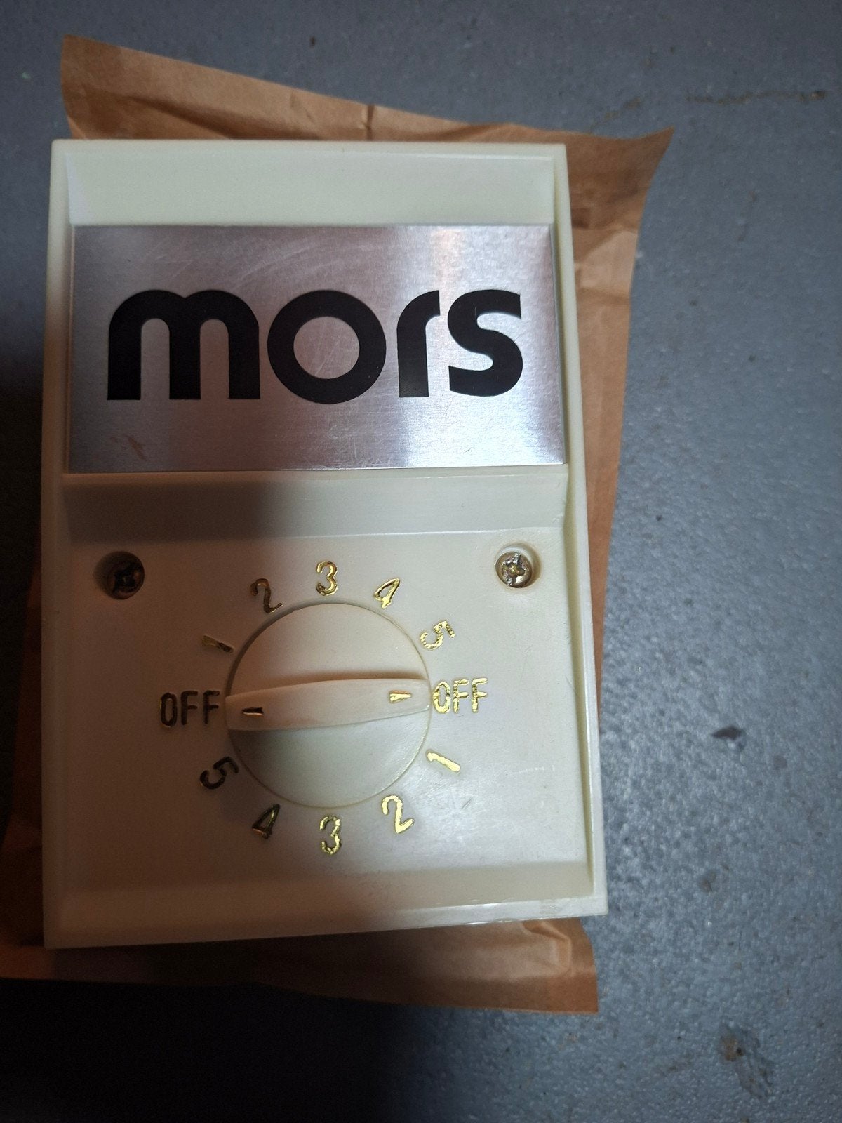 Mors plafondventilator met metalen bladen - 50 cm, Ophalen, Gebruikt, Plafondventilator