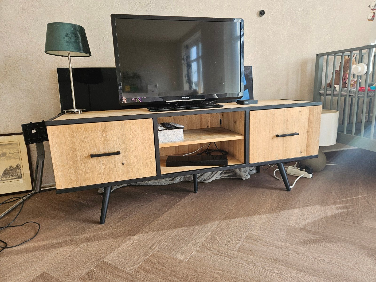 TV meubel met salontafel (Inhouse/Hoogenboezem), Gebruikt, 100 tot 150 cm, Minder dan 100 cm, 25 tot 50 cm