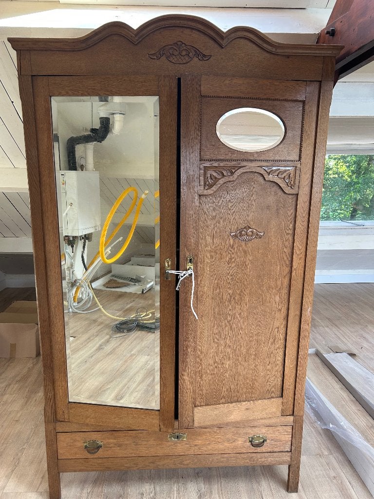 Prachtige houten kast vintage, Antiek en Kunst, Antiek | Meubels | Kasten, Ophalen