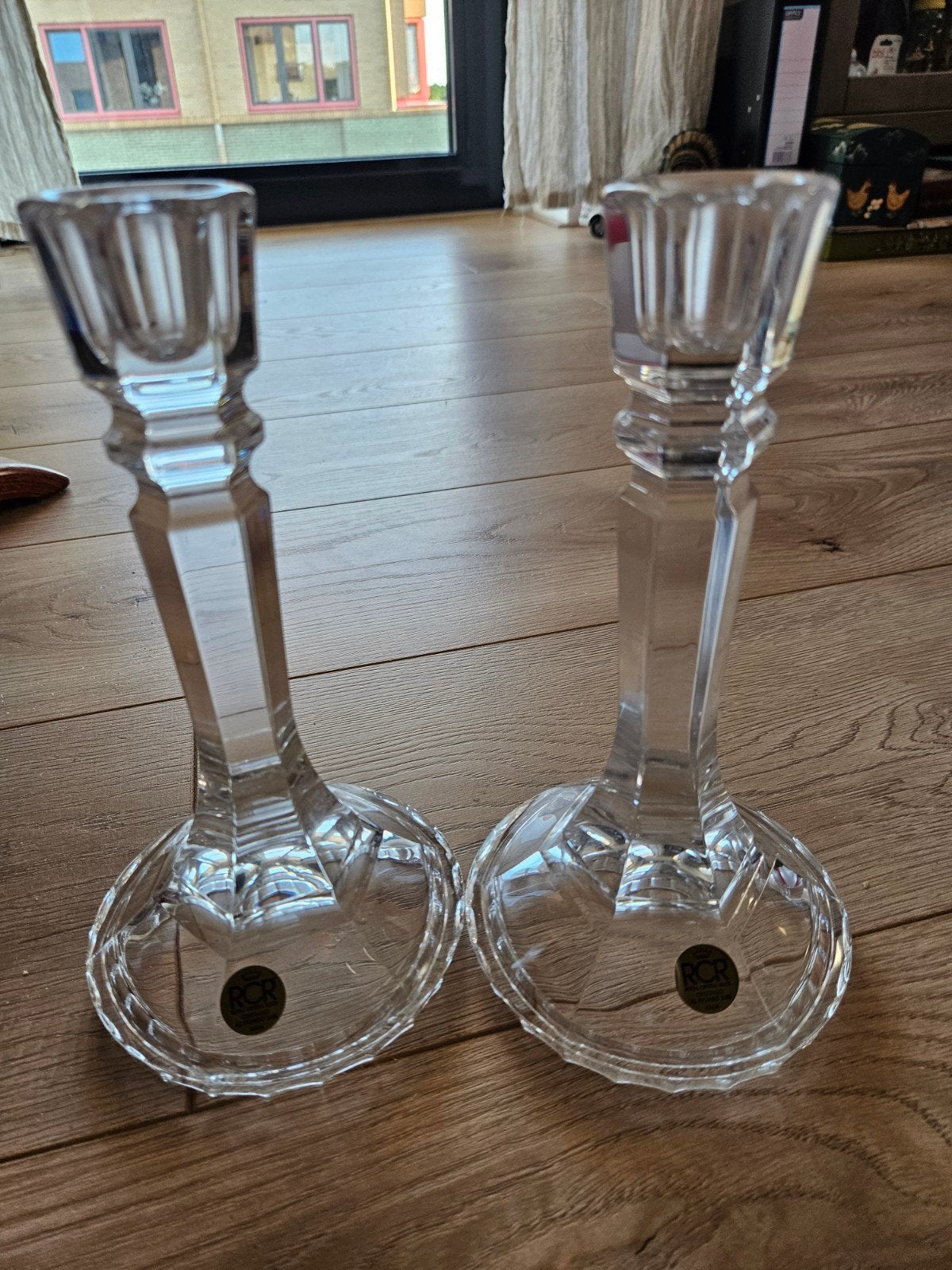Set van 2 RCR Royal Crystal Rock Loodkristallen Kandelaars, Ophalen of Verzenden
