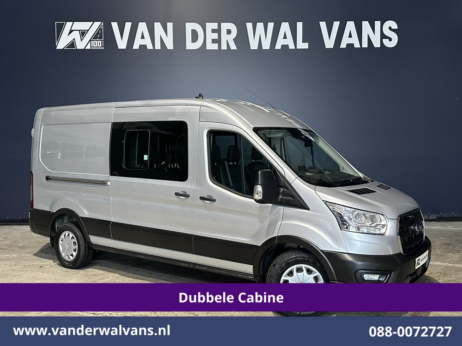 Ford Transit 2.0 TDCI 131pk L3H2 Dubbele Cabine Euro6 Airco, Voorwielaandrijving, 15 km/l, 4 cilinders, Leder