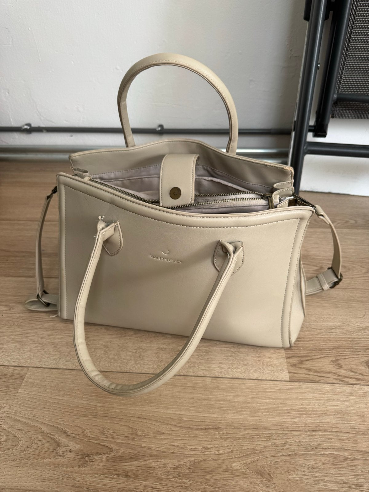 Violet Hamden Handtas - Beige, Sieraden, Tassen en Uiterlijk, Ophalen, Gebruikt, Beige, Handtas