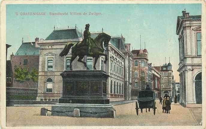 301-007-011 Den Haag Standbeeld Willem de Zwijger, Verzenden, Voor 1920, Zuid-Holland