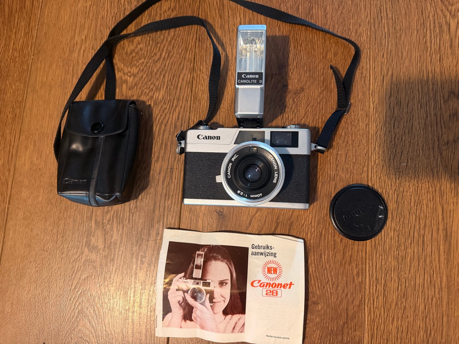Canon Canonet 28 uit 1971 - Werkt perfect met boekje, Ophalen of Verzenden, Gebruikt, Compact, Canon