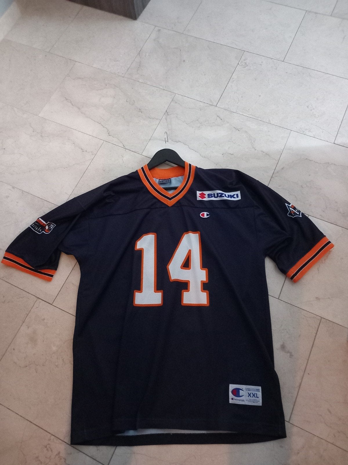Vintage Champion Amsterdam Admirals American Football Jersey, Ophalen of Verzenden, Zo goed als nieuw, Buitenlandse clubs, Shirt