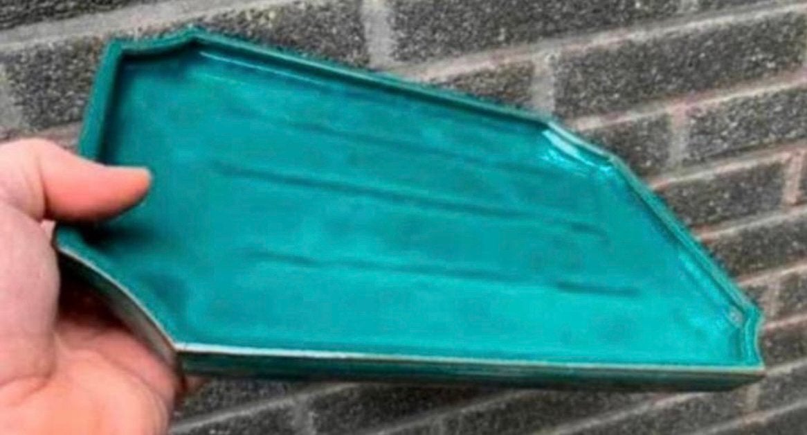 Bonsai onderzetter Turquoise geglazuurd aardewerk 31,6x22,7, Nieuw, Ophalen of Verzenden, Aardewerk, Rechthoekig