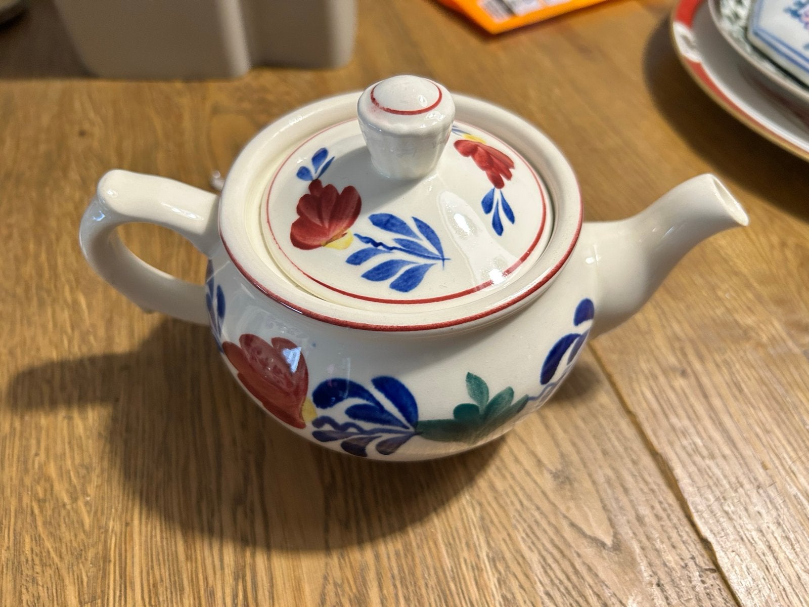 Antieke Boerenbont Theepot P. Regout & Co. Maastricht 600ml, Ophalen of Verzenden