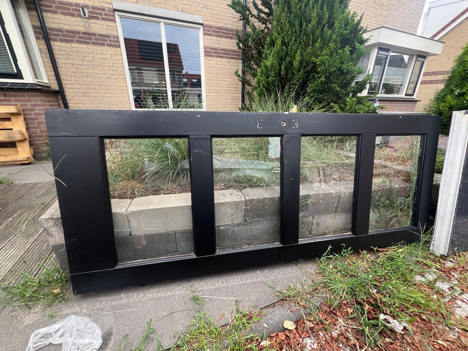 Houten binnendeur met glas - 211,5 x 83 cm (Gratis), Doe-het-zelf en Verbouw, Deuren en Horren, Ophalen, Gebruikt, 80 tot 100 cm