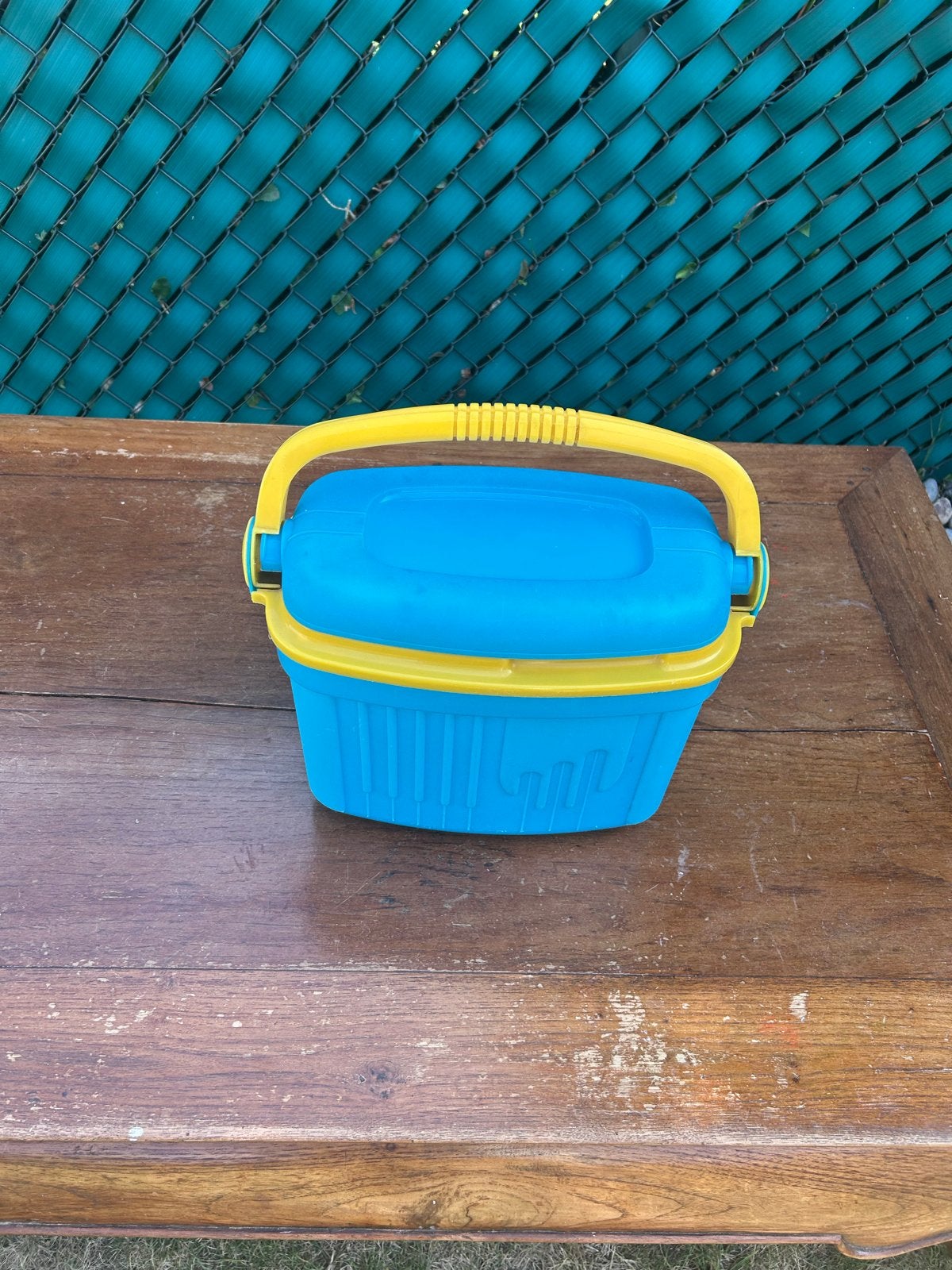 Kleine blauw-gele koelbox, Ophalen, Gebruikt, Koelbox, Koelelement