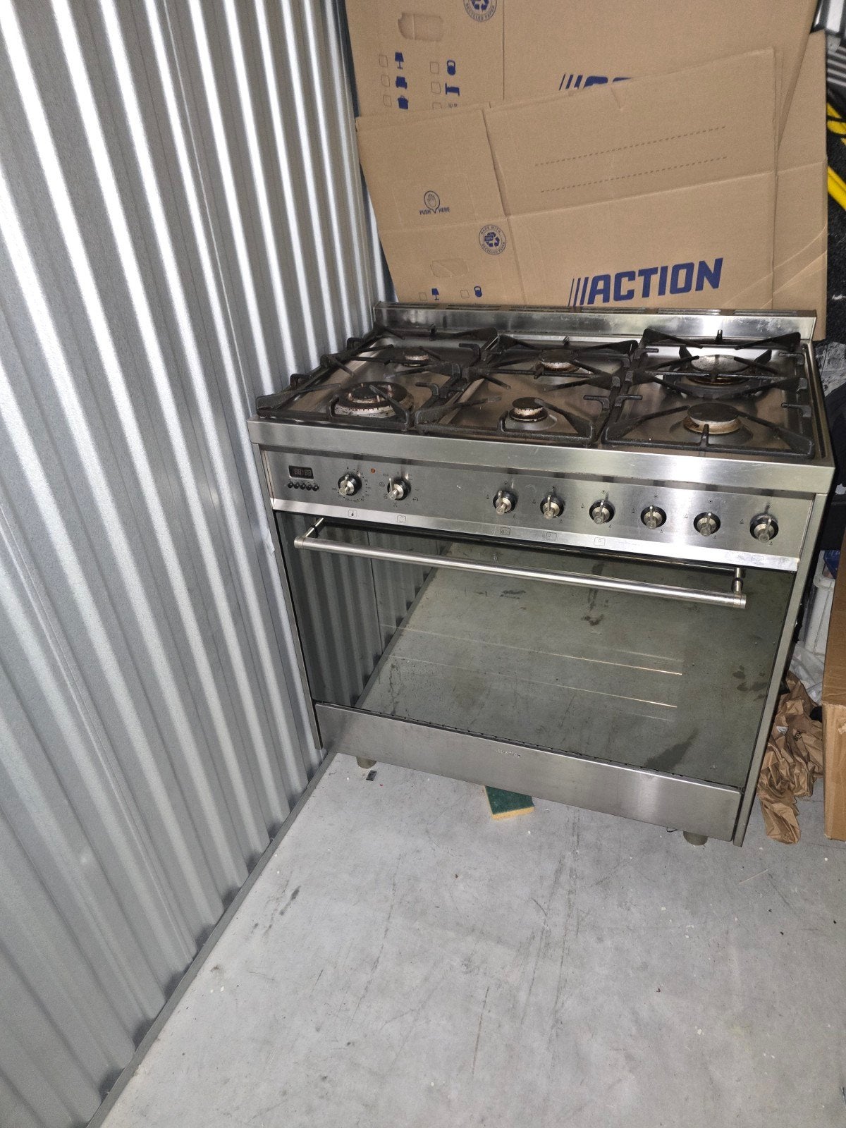 smeg 6 pits gasfornuis met oven, Ophalen, Gebruikt, 60 cm of meer, Gas