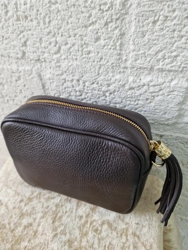 Borse in Pelle leren tas bruin Italy clutch, Ophalen of Verzenden, Bruin, Avondtasje