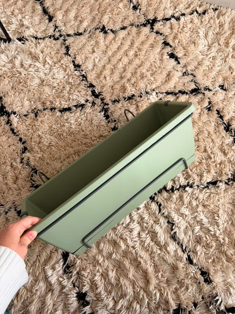 Plantenbak 49.5 x 27.5 cm | Lichtgroen | Elho, Ophalen, Rond, Kunststof, Minder dan 30 cm