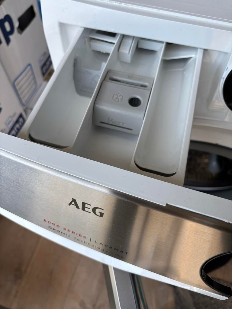 AEG 8000 Series Lavamat ÖKOMix 9kg Wasmachine, Ophalen, 1200 tot 1600 toeren, Gebruikt, 8 tot 10 kg