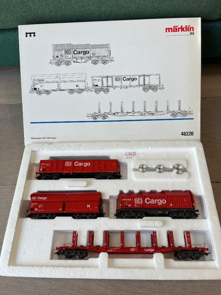 Marklin 46220 ho set wagons DB cargo nieuwstaat, Wisselstroom, Treinset, Verzenden, Nieuw