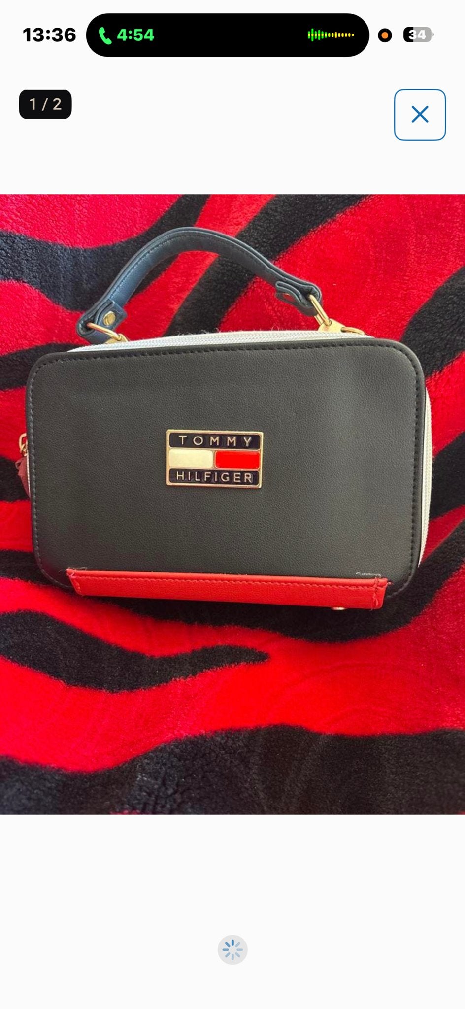 Tommy Hilfiger Handtas Zwart met Rood Detail, Ophalen of Verzenden, Zo goed als nieuw, Zwart, Handtas