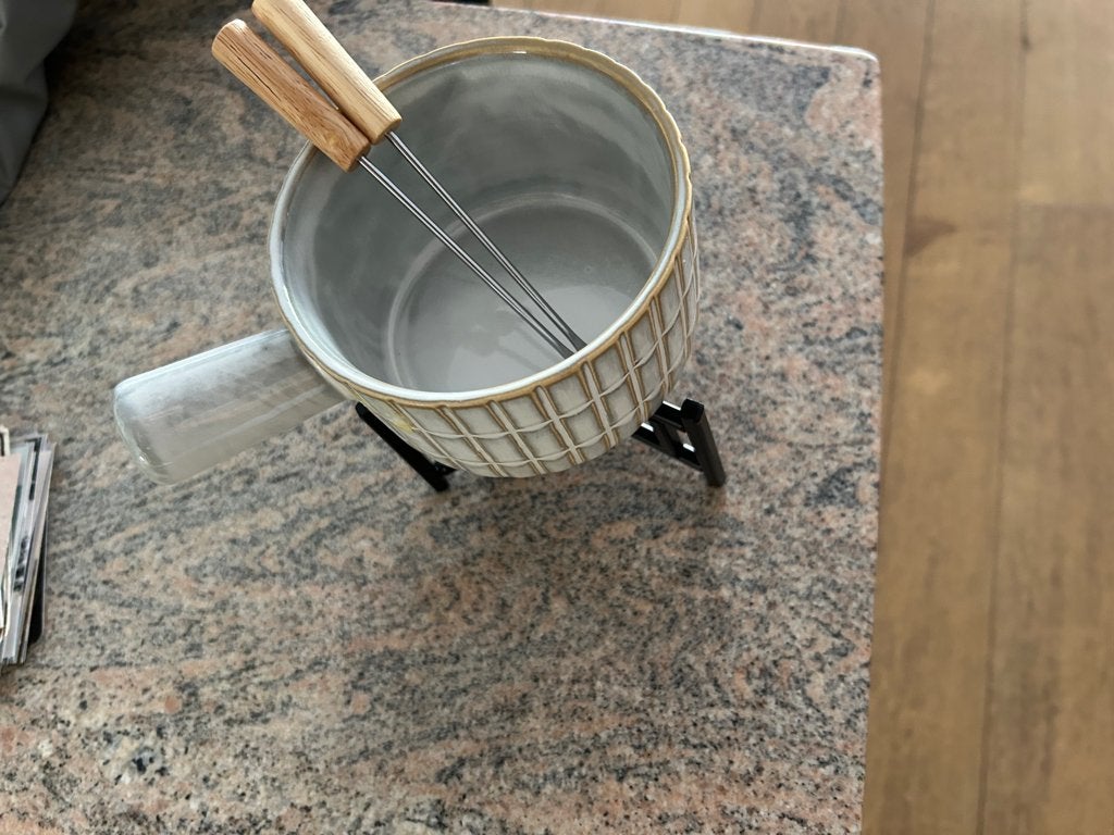 Te koop: Setje voor Kaas of chocoladefondue, Ophalen of Verzenden, Brander, Fondueset