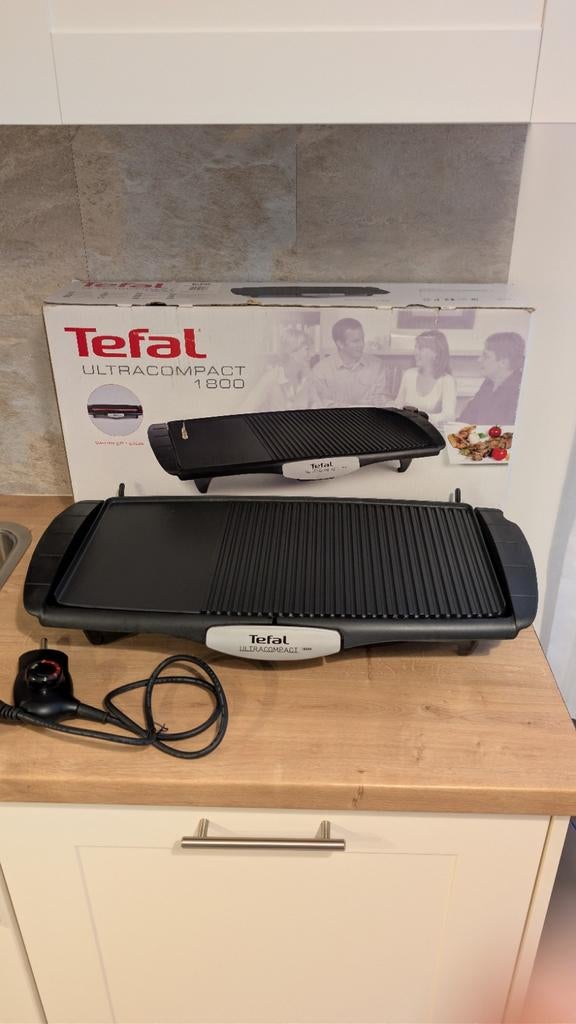Tefal Ultracompact 1800 Tafelgrill - Zo goed als nieuw, Ophalen of Verzenden, Zo goed als nieuw, Tafelgrill