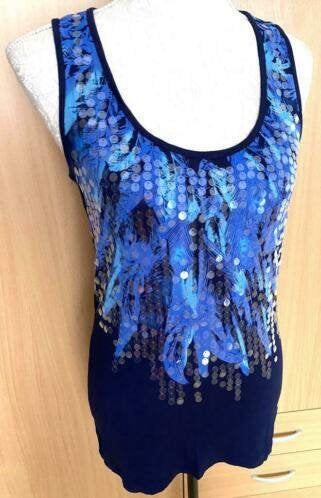 Mouwloze top maat L NIEUW, Kleding | Dames, Blauw, Maat 42/44 (L), Nieuw, Ophalen of Verzenden