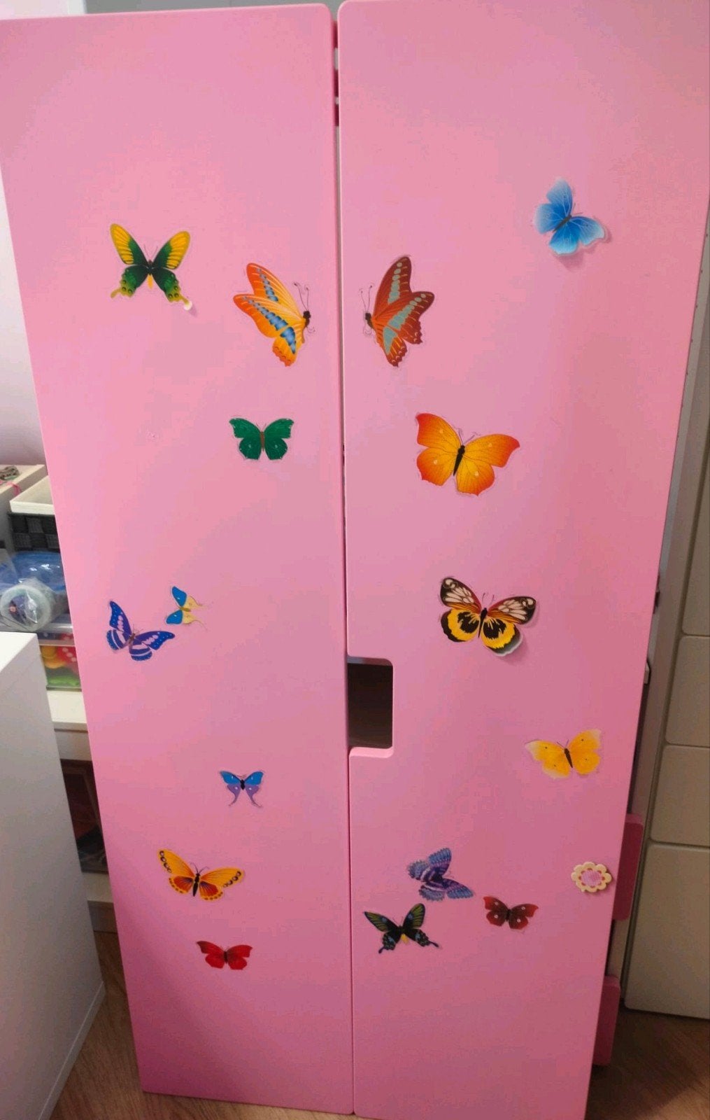 Ikea stuva Kledingkast met lades - roze/wit (60x57x181 cm), Gebruikt, 50 tot 100 cm, 150 tot 200 cm, 50 tot 75 cm