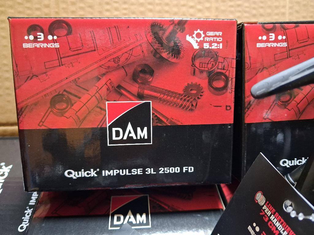 DAM Quick Impulse 3L 2500FD molens (met nylon) Nieuw!, Tinstraat, Molen, Nieuw, Ophalen of Verzenden