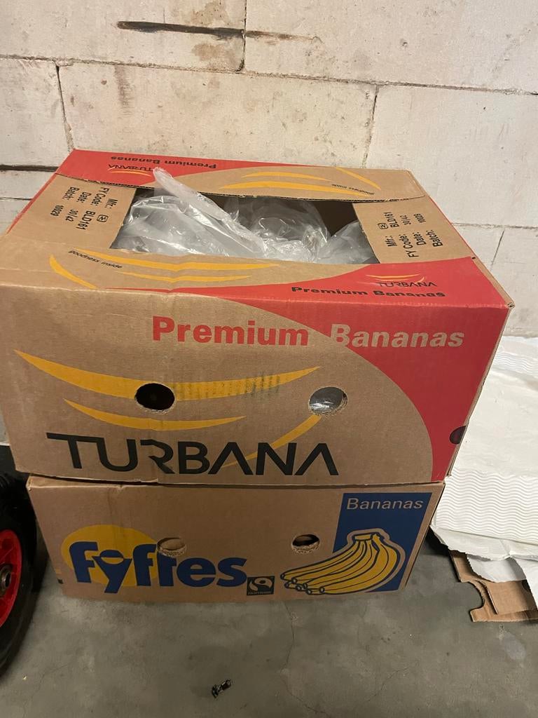 Bananen dozen / verhuisdozen, Ophalen, 40 tot 60 cm, 50 tot 75 cm, Minder dan 35 cm