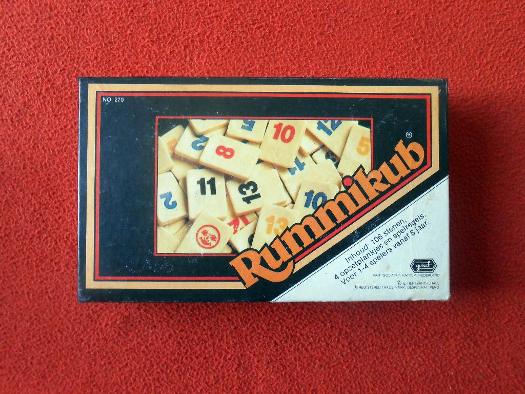 Original Rummikub (kleine doos, compleet), Drie of vier spelers, Ophalen of Verzenden, Gebruikt, Goliath