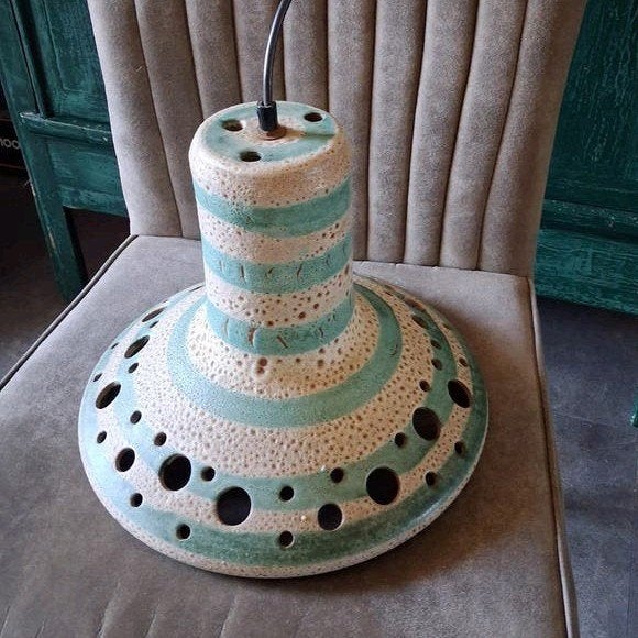 Vintage hanglamp, keramiek, Huis en Inrichting, Lampen | Hanglampen, Ophalen, Keramiek