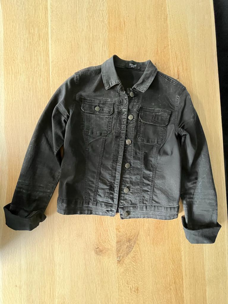 Sisters Point Zwart Denim Jasje Maat S, Zwart, Ophalen of Verzenden, Zo goed als nieuw, Jasje