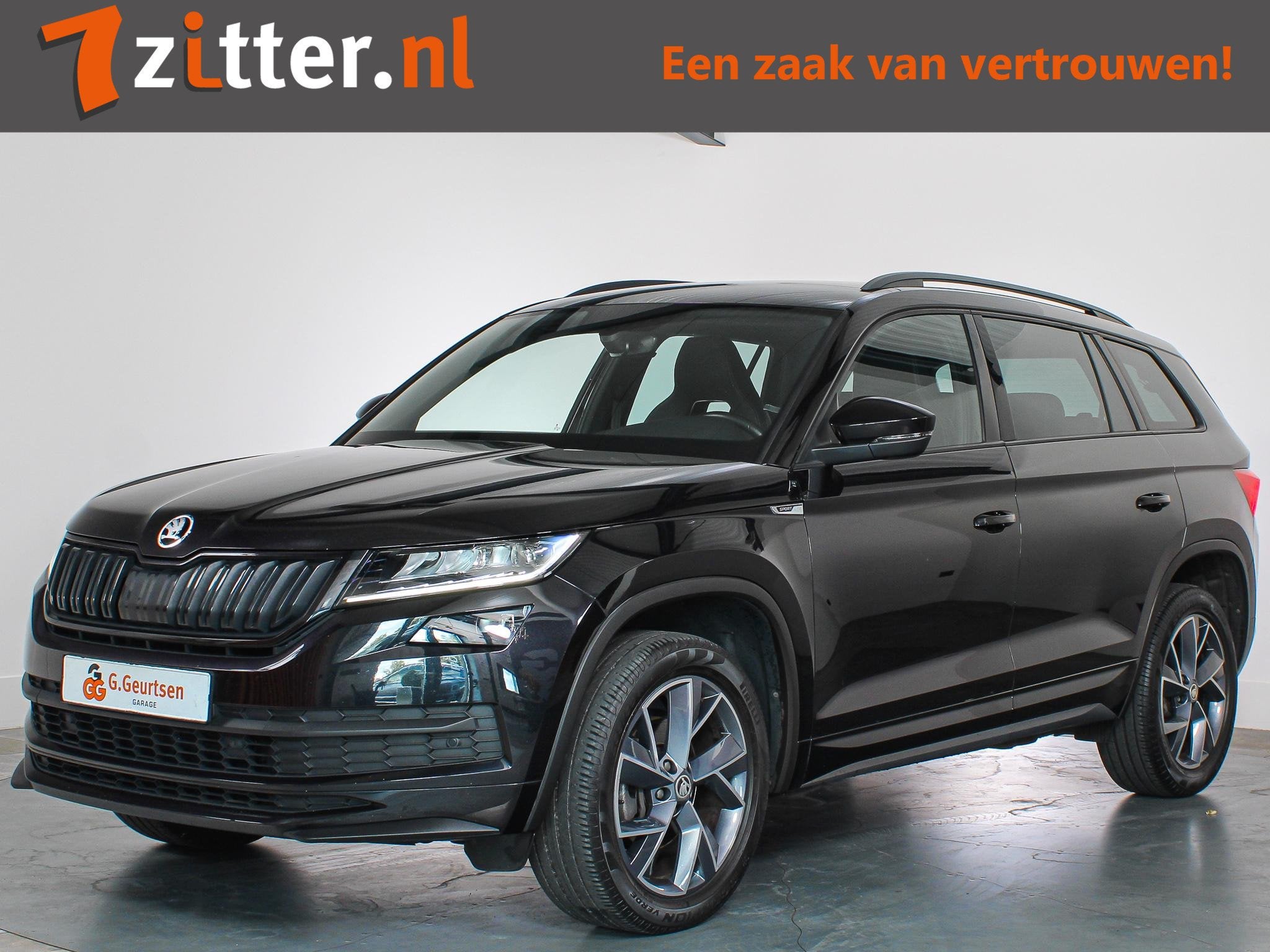 Skoda Kodiaq 1.5 TSI Sportline 7-Persoons Memory, Sportstoel, Auto's, Voorwielaandrijving, 4 cilinders, 150 pk, Zwart