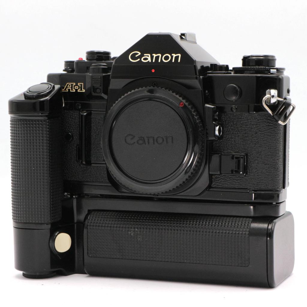 Canon A1 Body + Motor drive, Ophalen of Verzenden, Gebruikt, Spiegelreflex, Canon