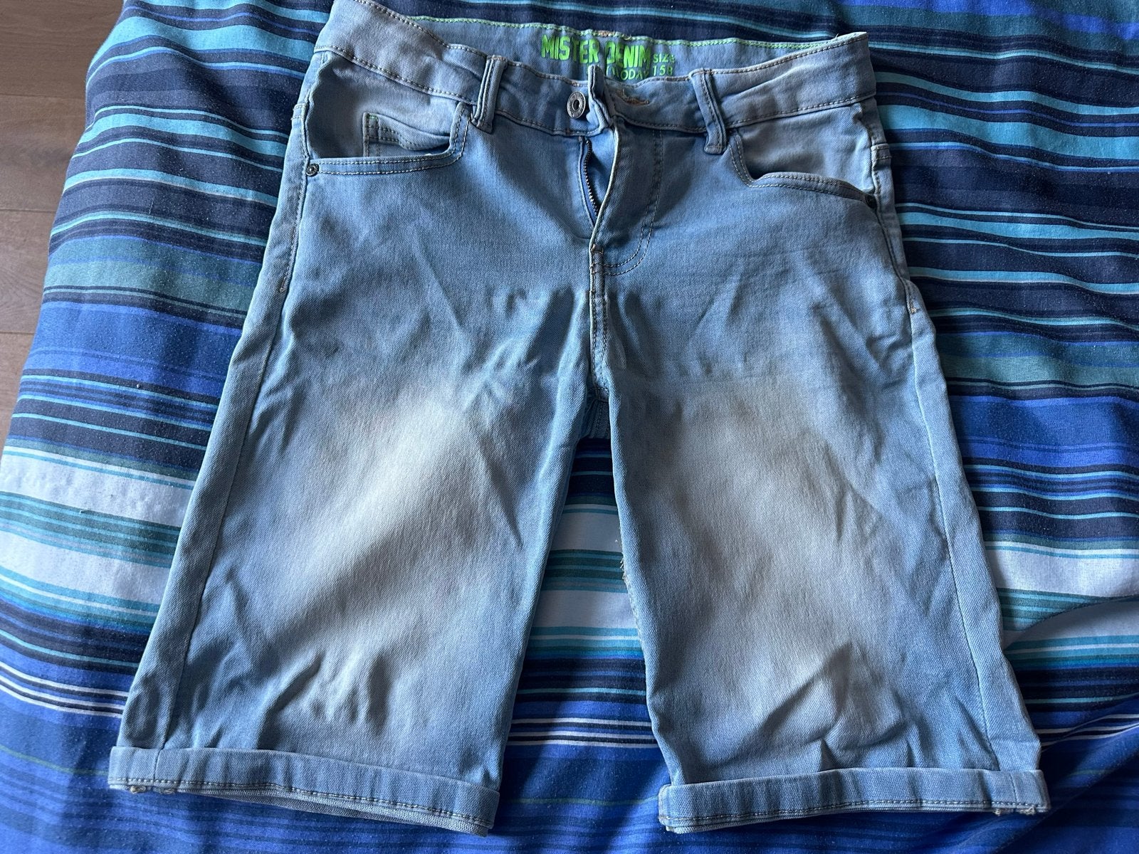 Lichtblauwe denim korte broek voor kinderen, Ophalen, Gebruikt, Jongen, Broek