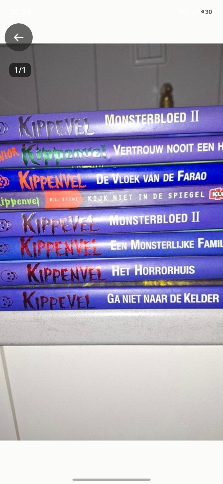 Kippenvel boeken - Set van 7 R.L. Stine horrorverhalen, Ophalen, Gelezen, R.L. Stine, Nederland