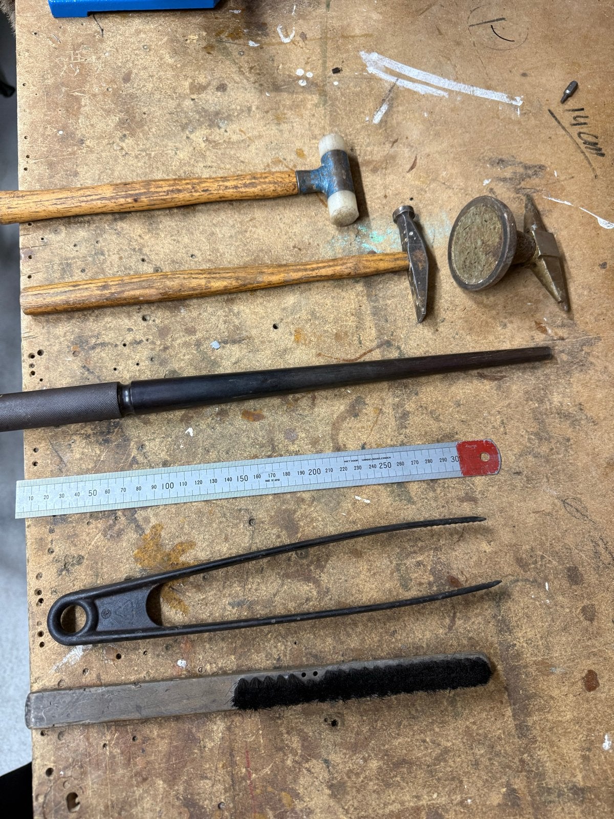 Basis set gereedschap voor edelsmid zilversmid, Ophalen of Verzenden, Gebruikt, Hamer, Overige merken
