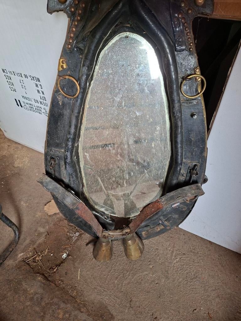 Decoratieve Paardenhaam met Spiegel en Bellen, Ophalen of Verzenden, Ovaal, 50 tot 100 cm, Minder dan 100 cm