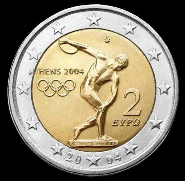 2 euro Griekenland 2004, Ophalen of Verzenden, Griekenland, 2 euro, Losse munt