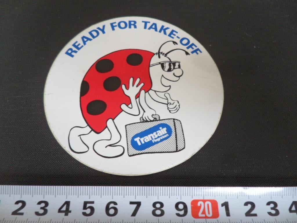 sticker Ready for take-off  TRANSAIR Flugreisen, Ophalen, Zo goed als nieuw