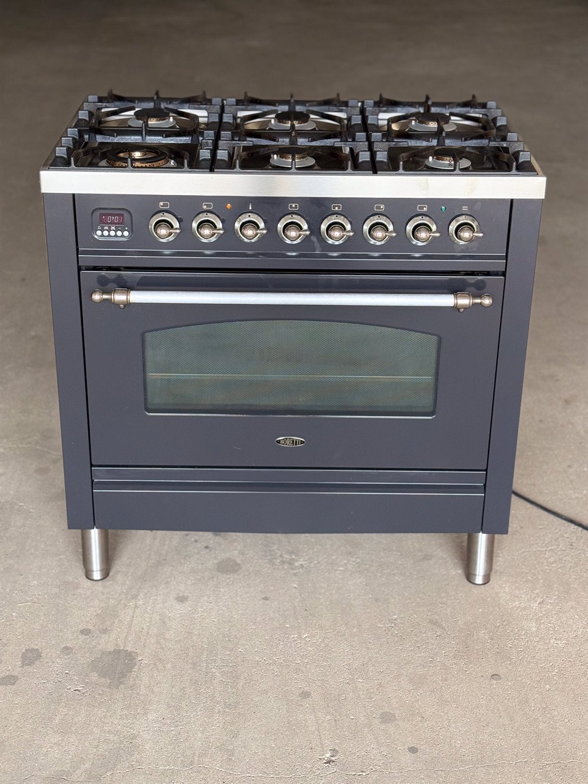 Z.g.a.n. Boretti Gasfornuis, 60 cm of meer, Zo goed als nieuw, Gas, Vrijstaand