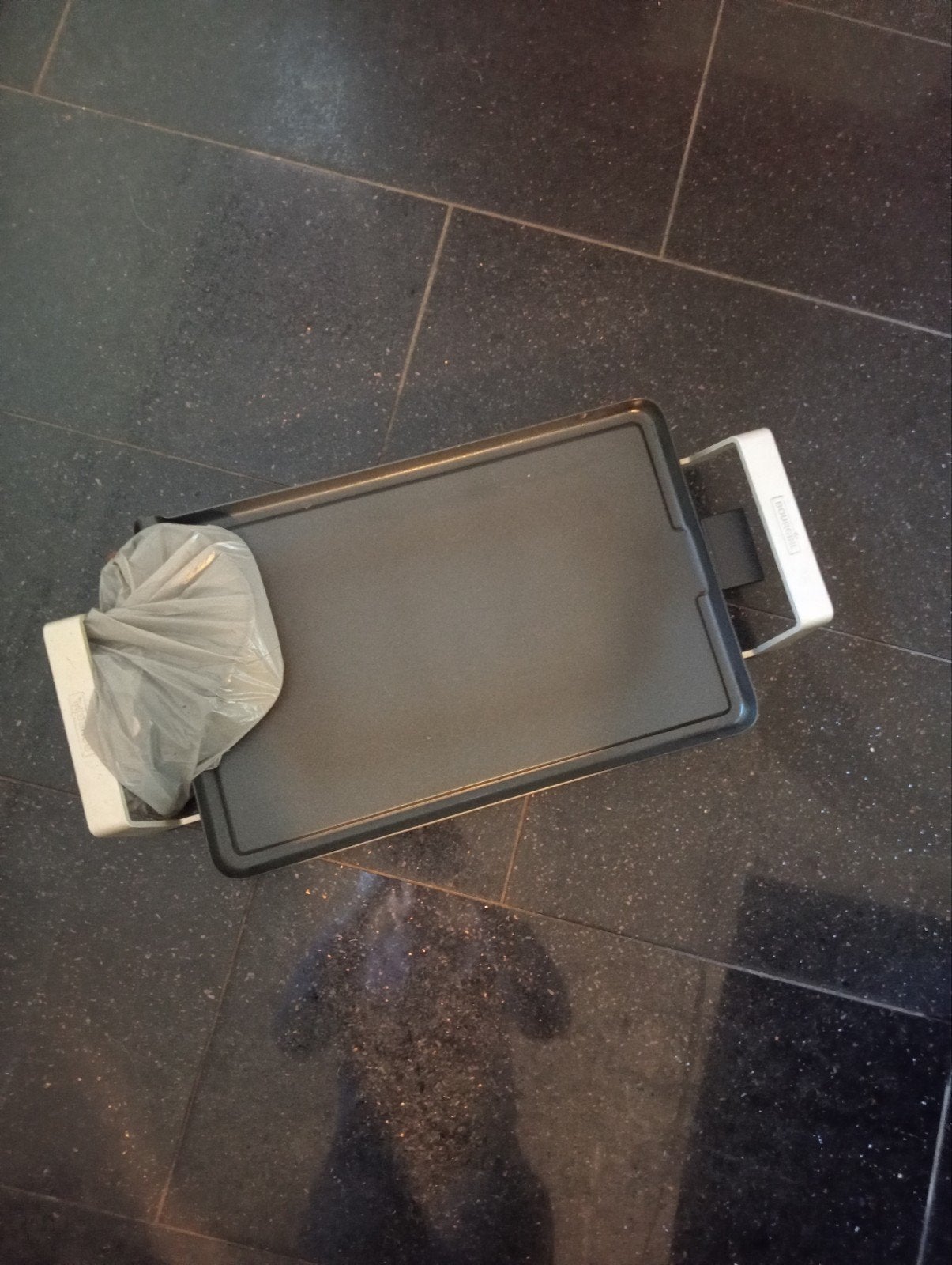 Gourmetstel Bakplaat Bourgini, Ophalen of Verzenden, Gebruikt, 4 t/m 7 personen