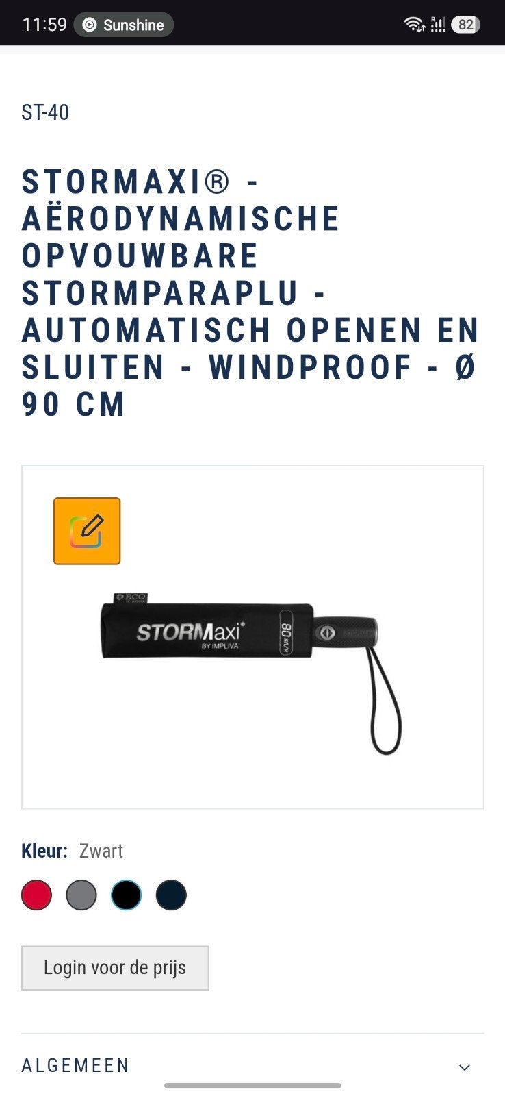 Nieuwe Stormaxi Aerodynamische Opvouwbare Stormparaplu, Ophalen of Verzenden