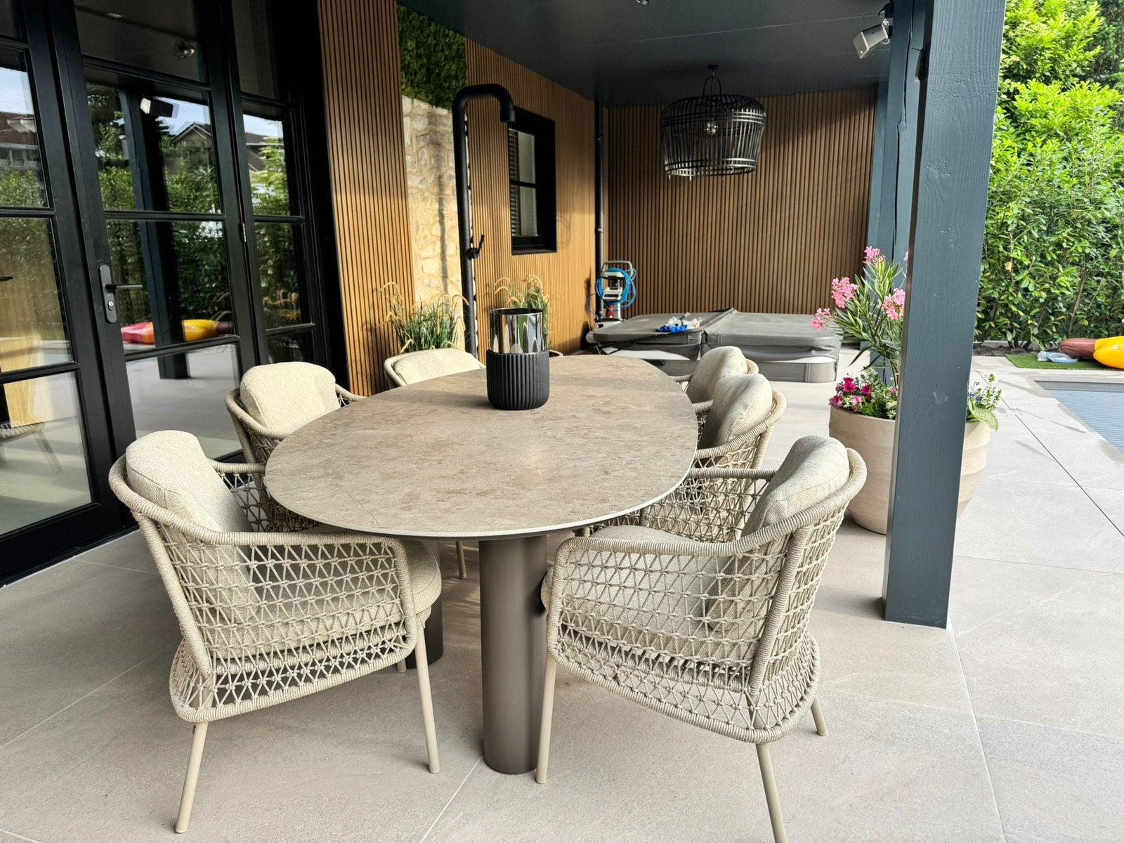 Set van 5 puccini dining tuinstoelen nieuw actie 4 seasons, Ophalen of Verzenden, Nieuw, Overige materialen