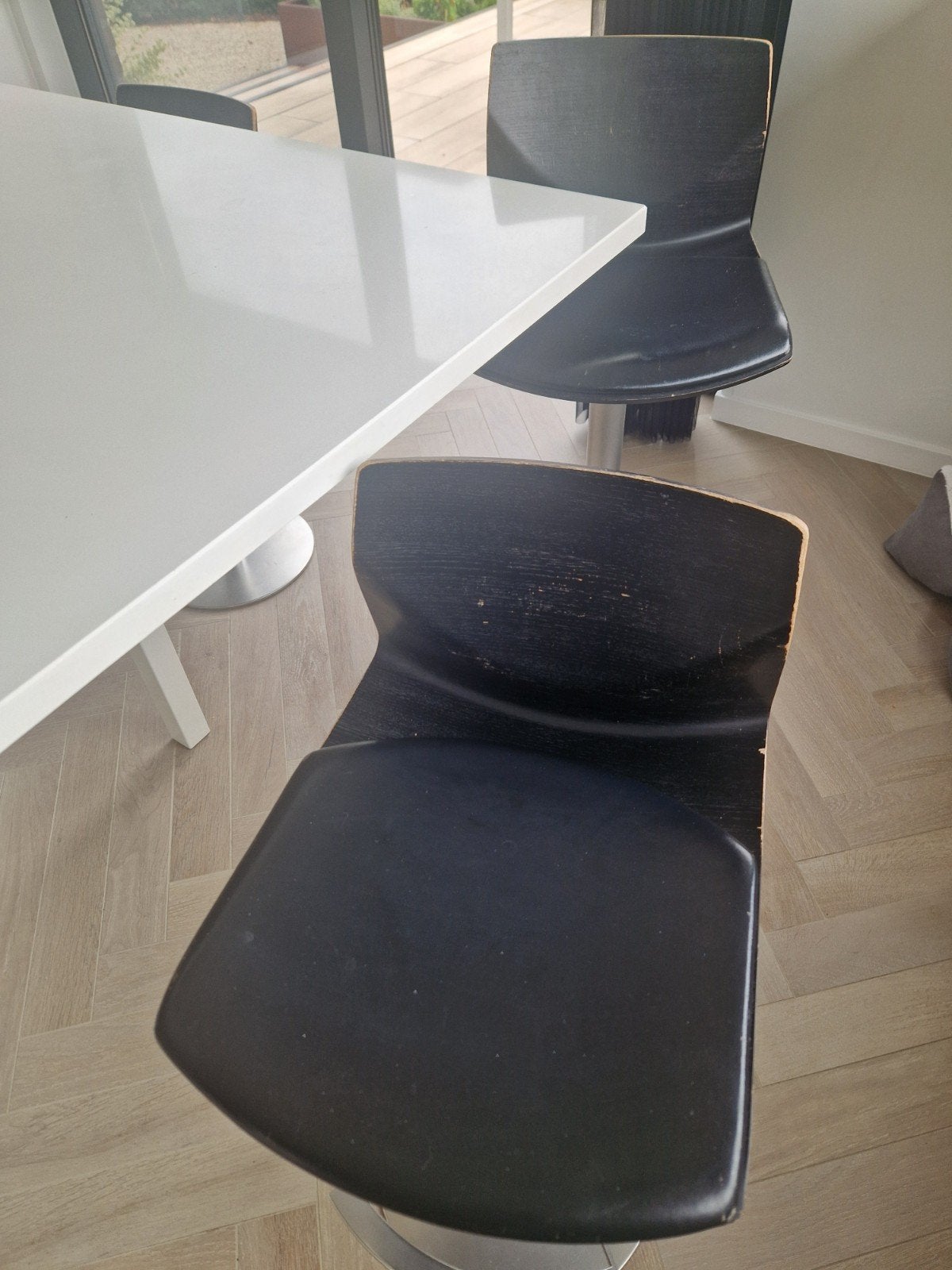 5x Lapalma Kai verstelbare barkrukken, RVS, volkern hout, Ophalen, 60 tot 90 cm, In hoogte verstelbaar, Hout