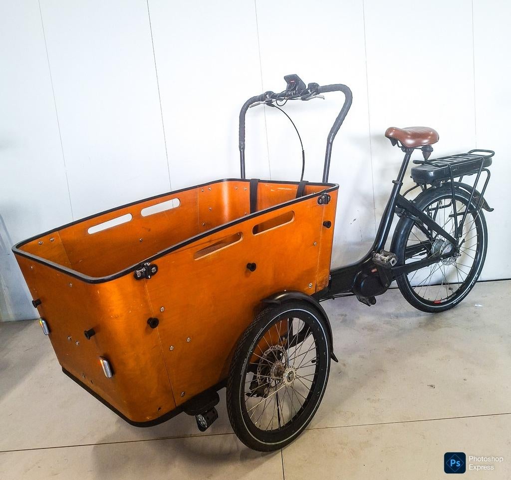 Elektrische bakfiets Vogue Carry 3 Middenmotor 432Wh accu, Fietsen en Brommers, Fietsen | Bakfietsen, Gebruikt, Elektrisch, EBikeOnline