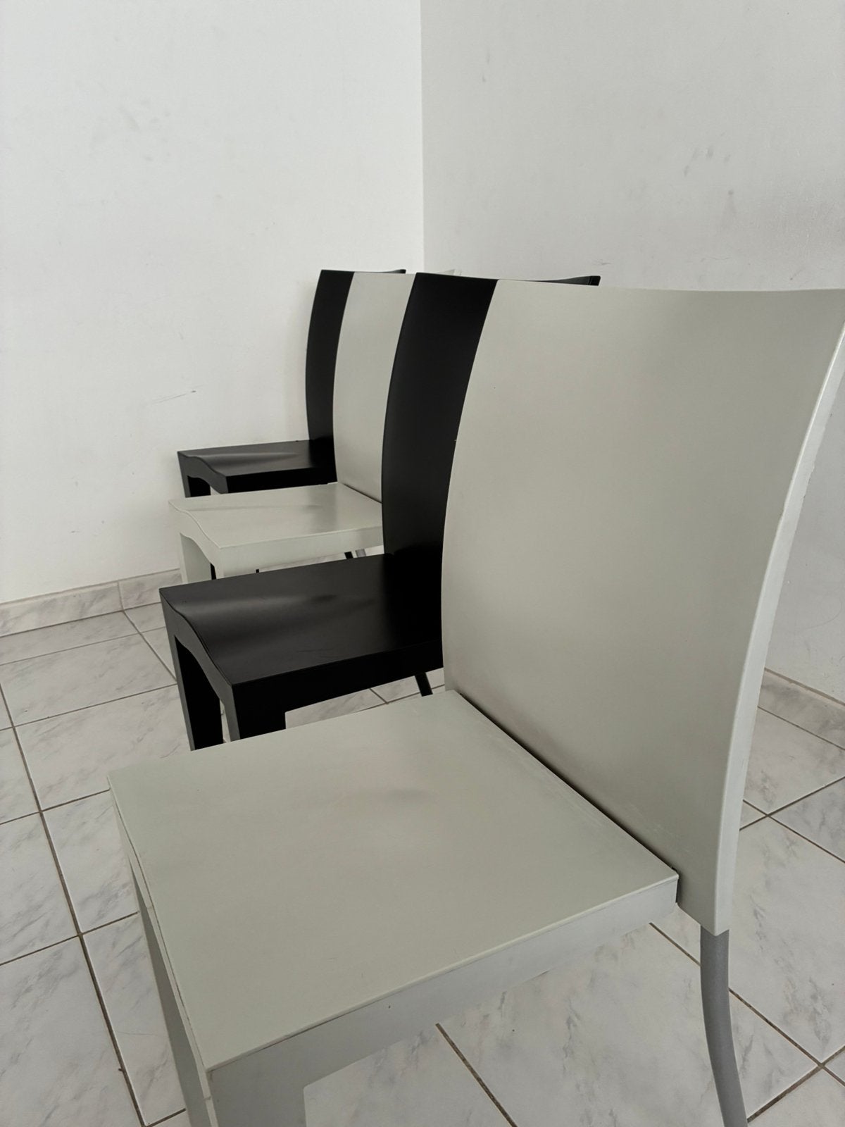 4x vintage stoel Miss Global Starck voor Kartell setprijs, Ophalen, Gebruikt, Zwart, Vier