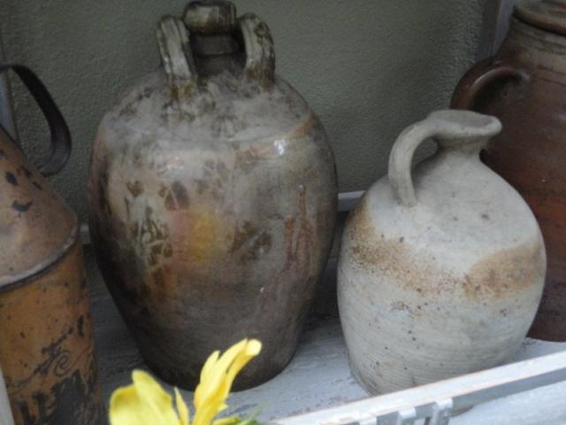 antieke BRUINE KRUIK met 2 OREN/handvatten, no. 2, Ophalen